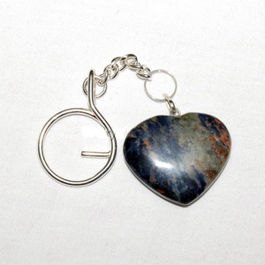 LLavero de corazón de sodalita, mejor oferta en llavero de corazón de sodalita - Product Image 1