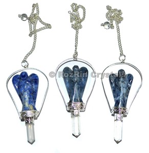 Varices de piercing d'ange Sodalite, pendules à bascule d'ange, Sodalite - Product Image 1