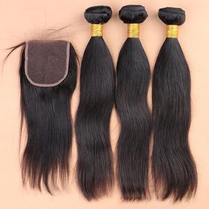 Extensiones de cabello lacio Natural indio alto virgen Real 8-30 pulgadas estilos de paquete de encaje extensiones de cabello humano rizado crudo - Product Image 1