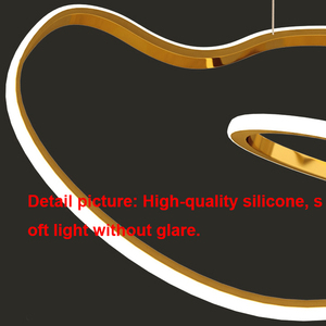 In acciaio inox moderno e minimalista casuale cafe ufficio gran oro <span class=keywords><strong>cerchio</strong></span> <span class=keywords><strong>lampadario</strong></span> - Product Image 4