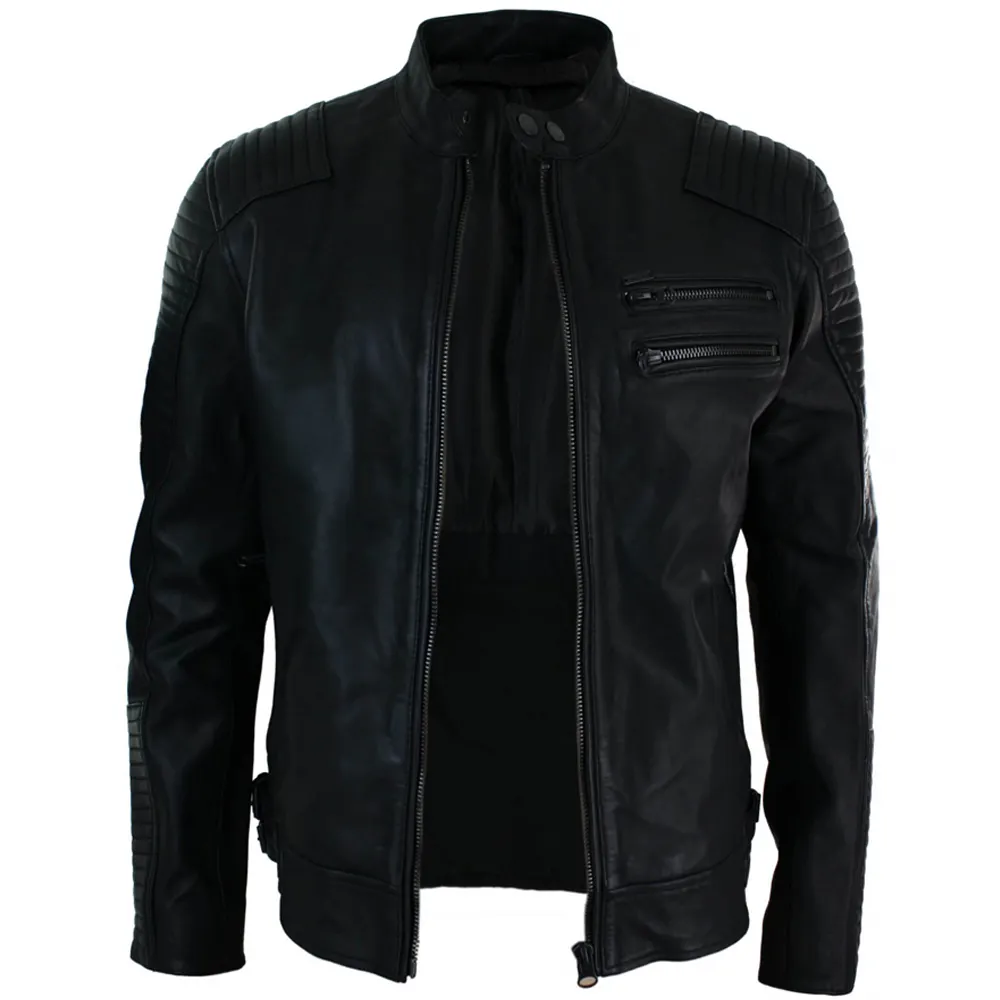 New Leather Jacket Factory Direct High Quality Zipper With Removable Hood Leather Jacket For Men Leather 2021