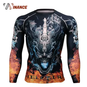 Personnalisé Full Sublimé <span class=keywords><strong>MMA</strong></span> Rash Guard Manches Longues - Product Image 1