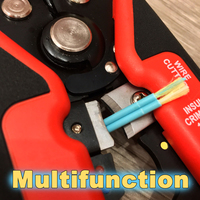 Dénudeur de fils automatique multifonctionnel MIT Taiwan l Acier SS41 avec traitement thermique 15N l Poignée ABS l 10-24 AWG l Échantillon