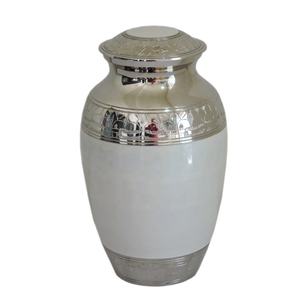 Urna conmemorativa para adultos de latón de diseño clásico, suministros funerarios duraderos para adultos, esmalte con acabado de níquel para cenizas humanas, entierro de cremación - Product Image 6