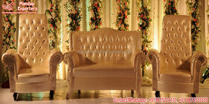 ชุดโซฟาบัลลังก์แต่งงาน,ชุดโซฟาบัลลังก์แต่งงานสีทองแกะสลักเฟอร์นิเจอร์งานแต่งงาน - Product Image 3