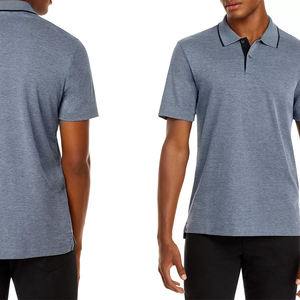 Polo personnalisé OEM bleu clair pour hommes/garçons, 100% coton piqué, tissu de haute qualité selon les exigences du client - Product Image 6