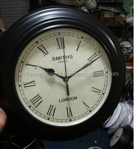 Reloj de pared redondo negro para decoración del hogar Relojes de restaurante estilo personalizado disponible - Product Image 5