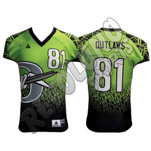 Camiseta de práctica de fútbol americano, ropa de equipo personalizada de alta calidad, camisetas de uniforme, impresión por sublimación de tinte completo OEM - Product Image 4