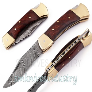 Hand made damascus folding Back <b>lock</b> multi functional Stainless steel handle Smk1313 folding pocket <b>knife</b> Damascus steel - Product Image 2