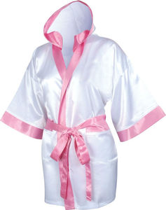 New Model 2025 Made In Pakistan Custom Brand Logo <b>Boxing</b> Robes 100% Polyester <b>Boxing</b> Gowns For Boxers With Long Sleeve's - Product Image 3