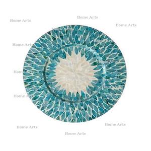 Sous-plat rond en nacre et bois, taille personnalisée, plateau de présentation pour hôtel et usage domestique - Product Image 6