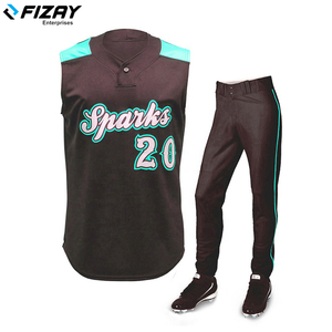 FIZAY ENTERPRISES Conjuntos de ropa deportiva de béisbol y softbol para hombres con estampado de logotipo personalizado Ropa de equipo de talla grande transpirable de alta calidad - Product Image 4