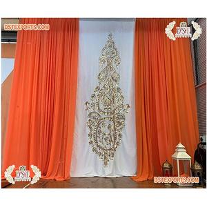 Cortinas de recepción de boda, decoración de fondo, telón de fondo indio, cortinas de fondo para boda - Product Image 1
