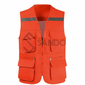 Chaleco de seguridad reflectante para hombre y mujer, chaleco reflectante de alta visibilidad con bolsillos y cremallera, ropa Unisex - Product Image 5