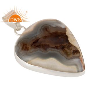 Quartz de glace solaire naturel pendentif en pierre précieuse pendentif en argent Sterling fin bijoux pour femmes fournisseur Collection délicate - Product Image 2