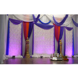 ม่านฉากหลังเวที,ม่านฉากหลังสำหรับงานแต่งงานผ้าม่านฉากหลังล่าสุดสำหรับตกแต่งเวที - Product Image 1