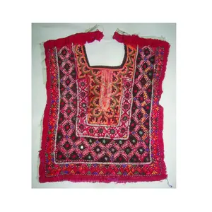Diseñador cuello bordado Diseño Halloween disfraz Afghani Online Boutique vestido Tribal mujer moda Patchwork patrón