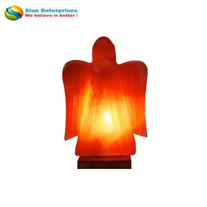 Lampe d'ange en sel rose de style européen, écologique, sculptée selon la technique Feng Shui, forme naturelle par Sian Enterprises - Product Image 3