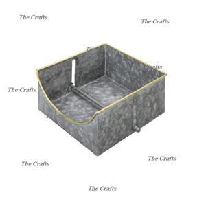 ที่ใส่กระดาษทิชชูโลหะชุบสังกะสี รูปทรงสี่เหลี่ยม ที่ใส่กระดาษเช็ดปาก คุณภาพดีที่สุด ขนาดที่กำหนดเองได้ - Product Image 4