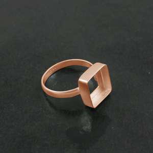 Bague de lunette en argent Sterling 925 sans pierre, collier carré uni de 25 MM plaqué or Rose, tasse de bricolage, recherche Fine, fournisseur de bijoux - Product Image 1