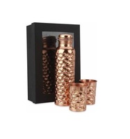 Botol Air Tembaga Set Kaca