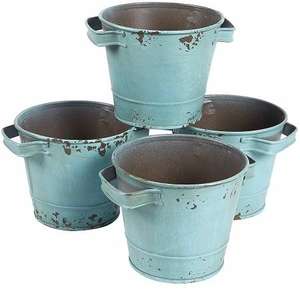 Pelle à fleurs en fer décorative, pour la maison et le jardin, économique, avec poignée, POT de fleurs en métal, 3 pièces - Product Image 2