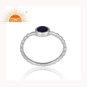 Fournisseur de bijoux en pierres précieuses Iolite bleue naturelle, bague en argent sterling 925 massif, bijoux fins sur mesure, grossiste - Product Image 2