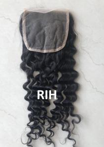 Extension de cheveux humains péruviens à fermeture alignée par cuticule ondulée en dentelle suisse transparente Hd 4*4 indienne du vendeur de cheveux indiens - Product Image 6