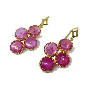 Argent Sterling 925 Plaqué or fait Sur Commande Fournisseur Grossiste À La Main Unisexe Femme Faible QUANTITÉ MINIMALE DE COMMANDE rubis Multi Pierres Précieuses Boucles D'oreilles - Product Image 4