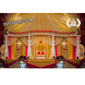 Decoración de escenario de boda de Tamilan, gloriosa etapa de Malasia, pilares de boda, decoración de escenario de gran boda - Product Image 1