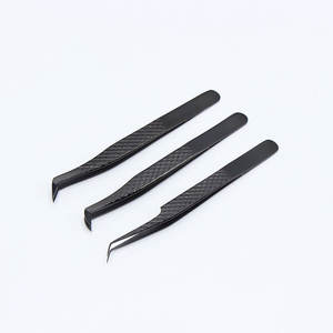 Pince à cils professionnelle série Expert Manche ergonomique allongé en acier inoxydable pour plusieurs techniques d'extension de cils - Product Image 3