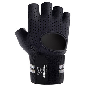 ถุงมือหนังสำหรับออกกำลังกายฟิตเนสสำหรับผู้หญิงถุงมือยกน้ำหนักสำหรับยิมปรับแต่งโลโก้ได้ตามต้องการ - Product Image 5