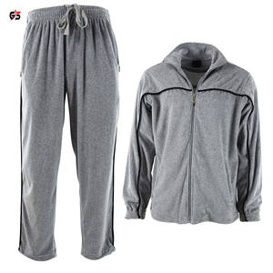 Survêtement décontracté en Polyester pour hommes, vêtements d'entraînement et de Jogging, Logo personnalisé avec impression, manches longues, produit OEM avec fermeture éclair - Product Image 1