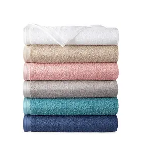 Bangladesh's Soft Spun Cotton Square Bath Towel Collection Striped Sports Pattern Disposable Compressed for Hotel Beach Gift