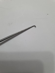 Endo Tech ETI-1001-657 Sonda de gancho artroscópica de acero de 7-1/2 pulgadas con fuente de alimentación manual, instrumento quirúrgico para oídos, ojos, nariz y garganta - Product Image 3