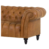 Canapé Chesterfield moderne de luxe à une place, capitonné, en cuir véritable tanné, convertible, extensible, modulaire, pour école ou salon