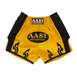 กางเกงมวยไทยคลาสสิค คิกบ็อกซิ่ง MMA ยิมนาสติกต่อสู้  ผ้าซาติน ระบายอากาศได้ดี ทนทาน แห้งเร็ว น้ำหนักเบา - Product Image 5