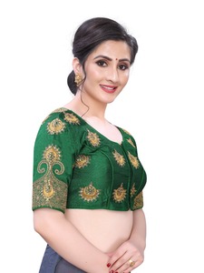 Fantaisie Designer prêt à porter indien femmes broderie pierre travail hauts Blouses fête porter mariage dernières dames porter Blouse Alphanumero - Product Image 4