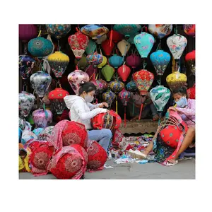 Venta al por mayor al aire libre Lucky Lotus Festival decorativo chino tela linterna Angelina + 84327746158