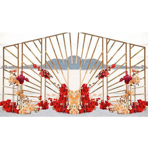 ขาตั้งซุ้มโลหะสำหรับเวทีแต่งงานฉากหลังแต่งงานฉากหลังโครงสร้างโลหะแบบทันสมัย - Product Image 1