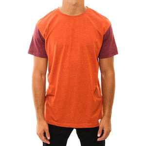 T-shirt à manches courtes bicolore chiné doux pour homme Jersey Tri-Blend respirant Taille américaine personnalisée Design unisexe - Product Image 4