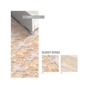 Baldosas de cerámica con diseño de ónix naranja brillante 40x40cm - Product Image 1