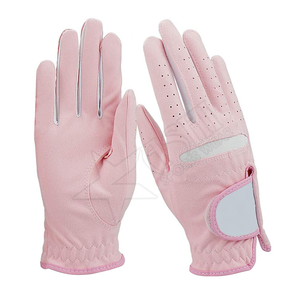 Guante de golf de dedo completo de cuero Cabretta de alta calidad logotipo personalizado suave para uso de mano izquierda y derecha accesorio deportivo - Product Image 6