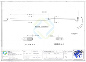 Dupuy Weiss เข็มเย็บแผลอุปกรณ์ผ่าตัดคุณภาพสูง Deschamps เข็มคม - Product Image 2