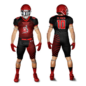 Uniformes de football américain personnalisés pour les jeunes ensemble de maillots en sergé respirant imprimé par sublimation USA Design grande taille disponible - Product Image 3