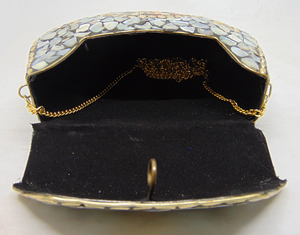 Pochette de soirée en métal mosaïque avec rabat, sacs à main de Delhi - Product Image 3