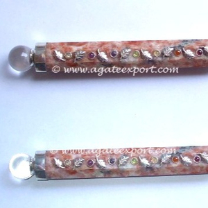 Sunstoneหินบำบัดจักระเงิน925,ไม้กายสิทธิ์ - Product Image 1