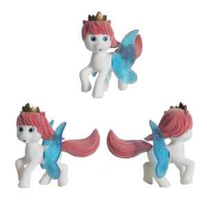 <span class=keywords><strong>Figurine</strong></span> de <span class=keywords><strong>poney</strong></span> papillon en PVC floqué en rose magique pour capsule surprise oeuf porte-clés nourriture mate collection - Product Image 4