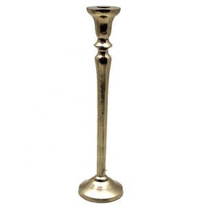 ตกแต่งกิจกรรมขาตั้งเทียนอลูมิเนียมทองเหลืองหยาบสีทองขนาดมาตรฐานเชิงเทียนสําหรับตกแต่งบนโต๊ะ - Product Image 1