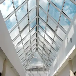 Paneles de vidrio sándwich laminado endurecido para techo, toldo de toldo skykight, transparente, de alta seguridad, pvb sgp, precio de techo